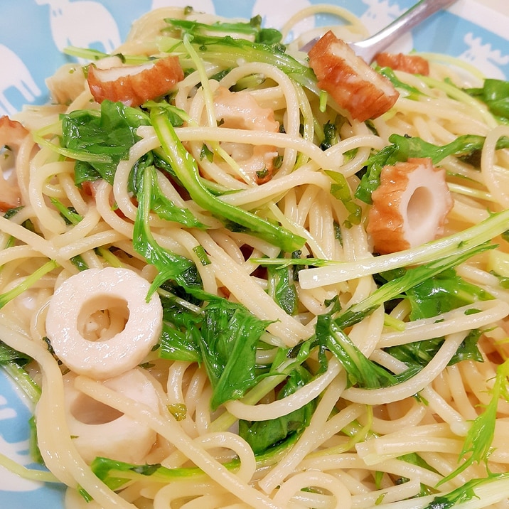 ゆず胡椒で(^^)シャキシャキ水菜と大葉のパスタ♪